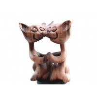 Статуетка дерев'яна "Кіт" висота 20см
